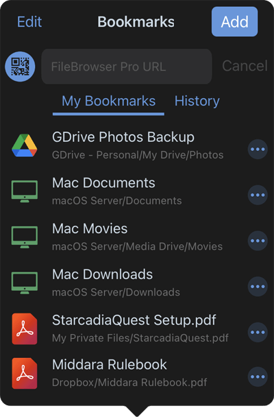 Bookmark PDF page locations, documents or folders using your iPad or iPhone