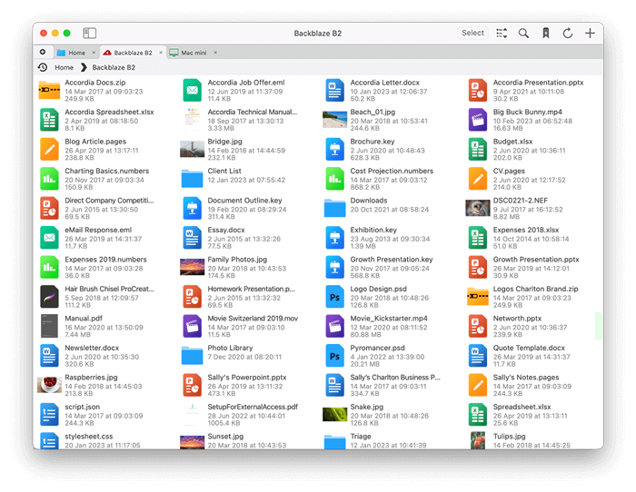 Browse your BackBlaze documents using Mac