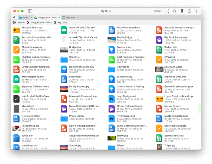 Browse Google Drive using macOS