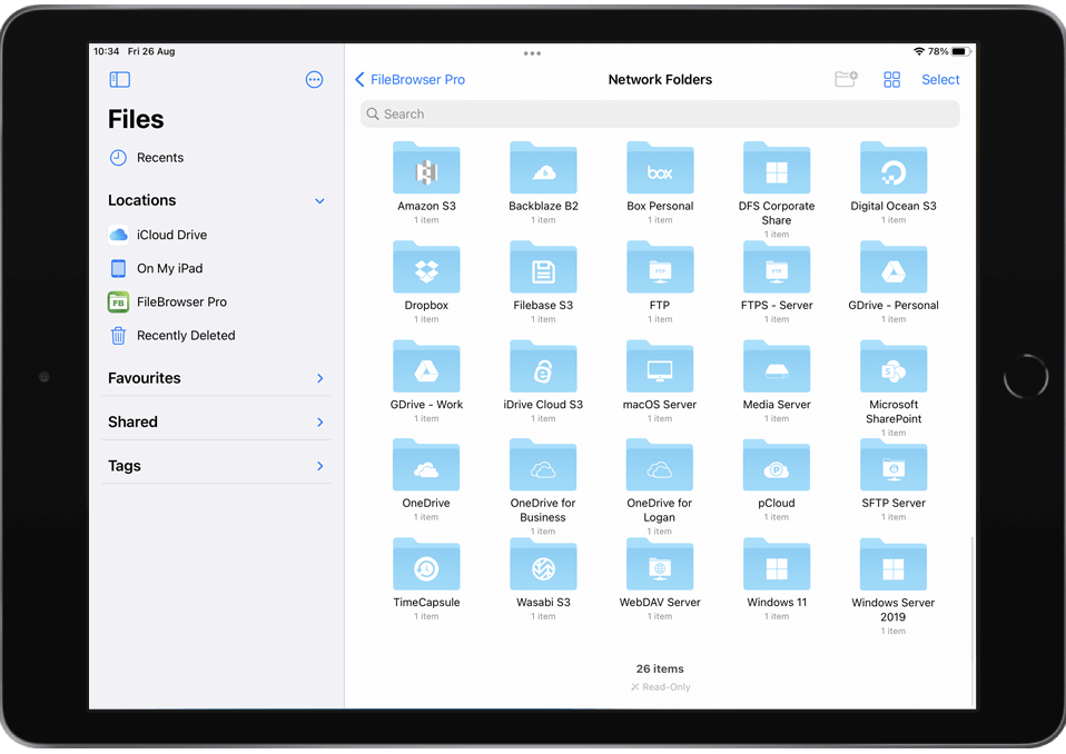 Connect to all your cloud storage with the Files App