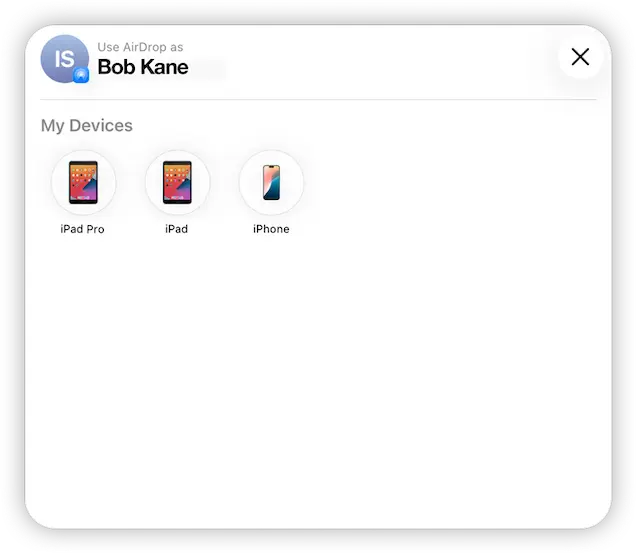 AirDrop files or folders to other devices