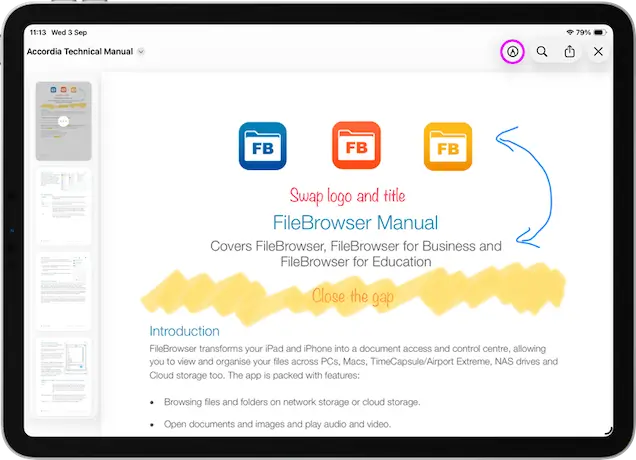 Markup your PDF documents