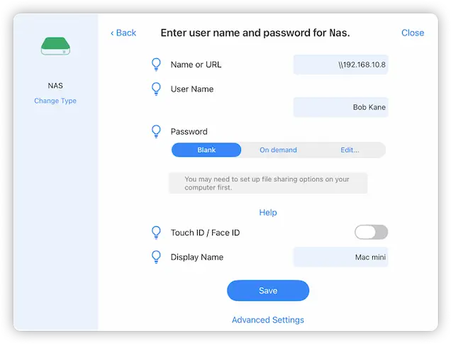 Setup a connection manually