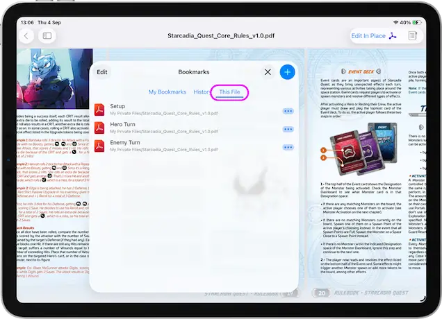 Add multiple Bookmarks to a single ePub or PDF