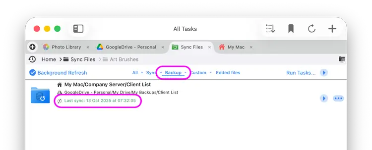 Check Backup status