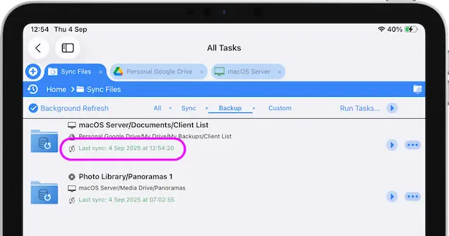Check Backup status