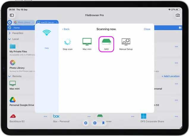 How to connect to NAS drives