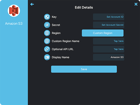 Use your iPad to view your Amazon S3 documents