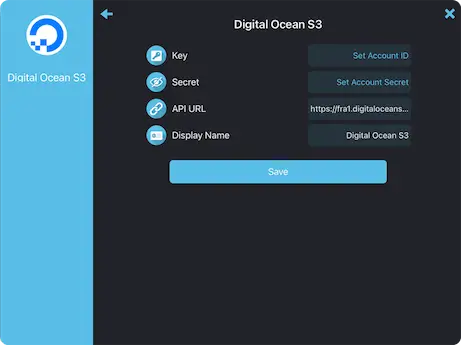 Use your iPad to browse your Digital Ocean storage