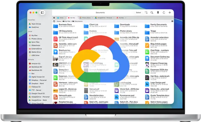 Connect to and Browse your Google Cloud Online Storage on macOS