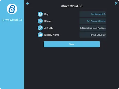 Use your iPad to view your iDrive Cloud storage