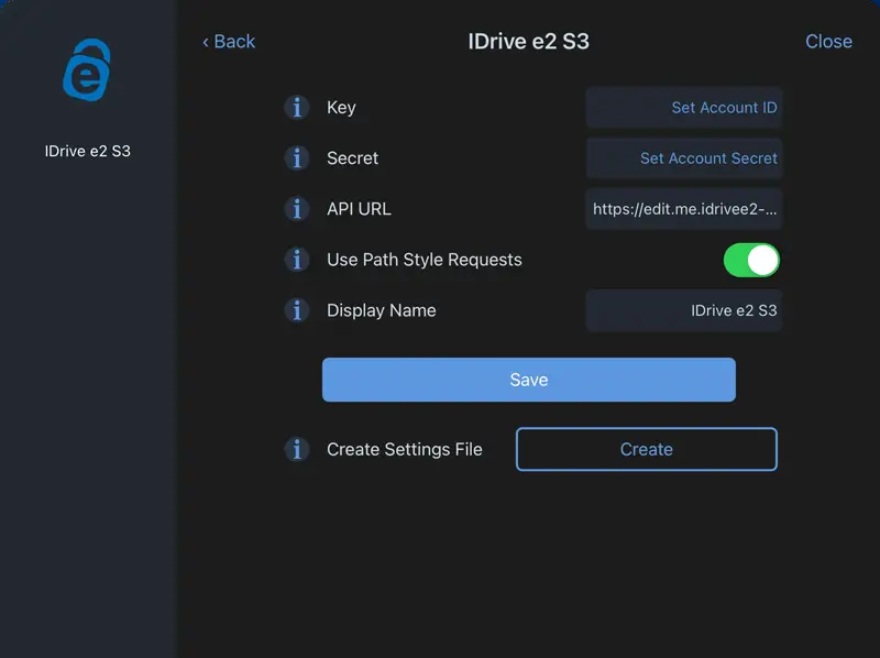 Use your iPad to view your iDrive Cloud storage