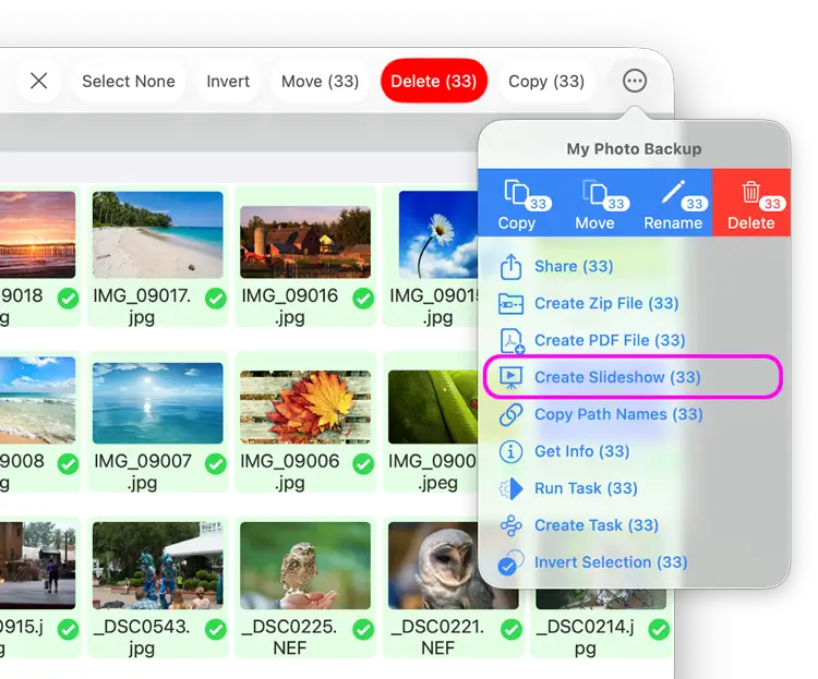 Easily create a slideshow