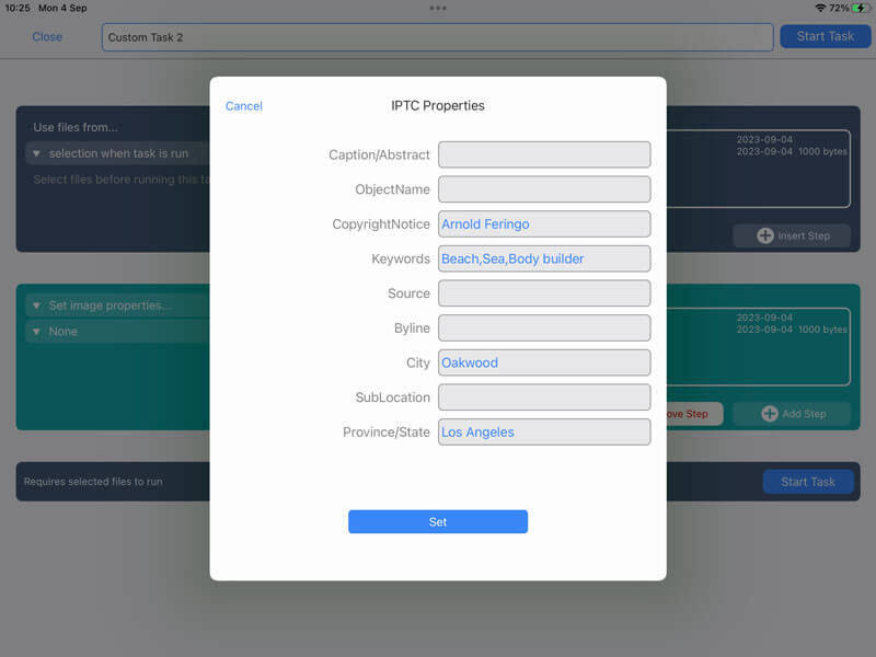 Step 4 - Edit your IPTC properties