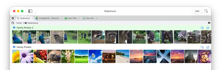 Manage your slideshows