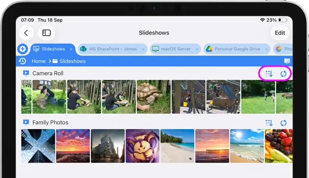 Manage your slideshows
