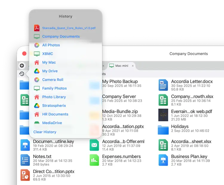 View your recently accessed folders on your iPad