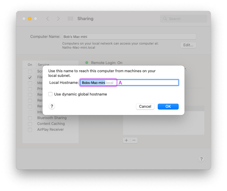 Setting up folder sharing on macOS