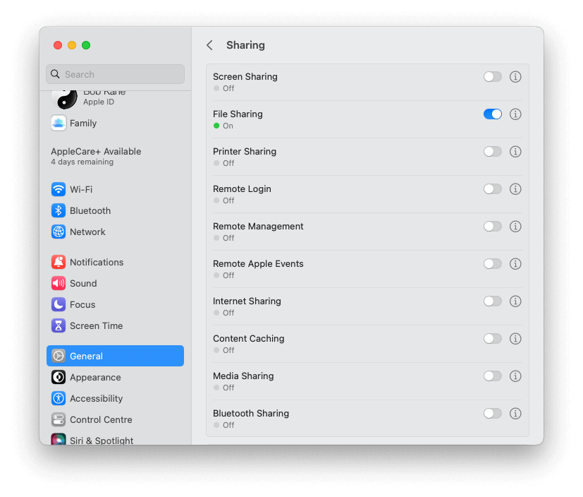 How to share folders on Mac