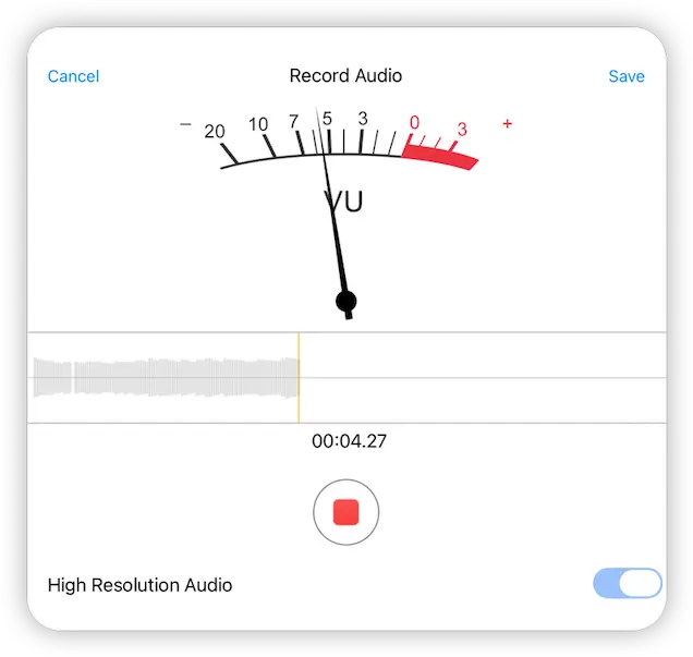 Record Audio on iOS