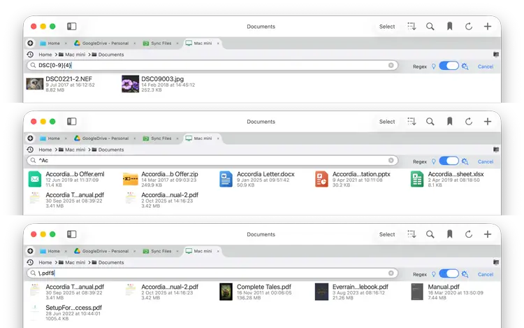 Use Regex in your macOS searches