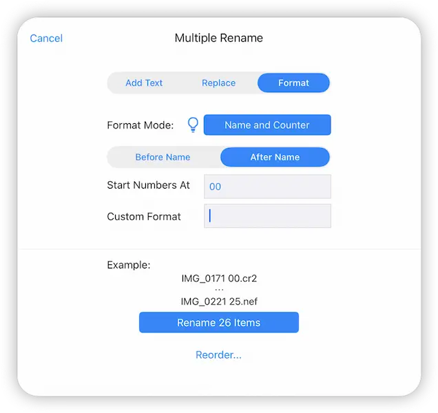 how to add a counter to files in bulk