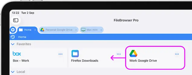 Add Favorites Using FileBrowserGO