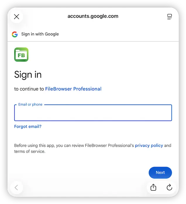 Link your cloud accounts to FileBrowser