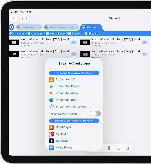 How to Stream Movie Files to Other Apps