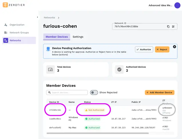 Enable your iPhone to connect to your ZeroTier VPN