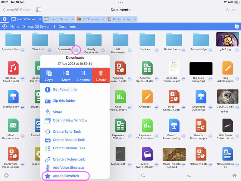 How to add Favorites