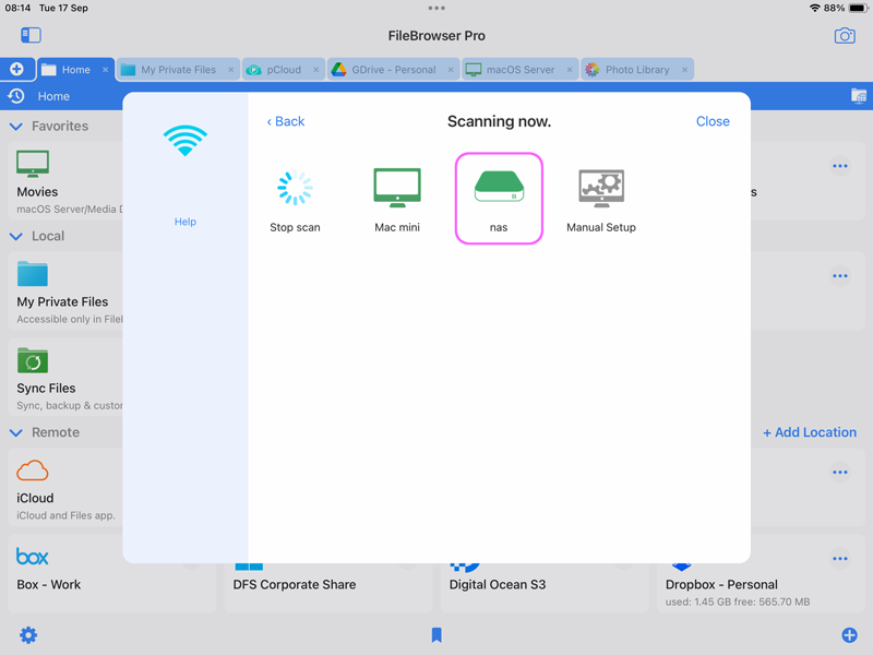 How to connect to NAS drives
