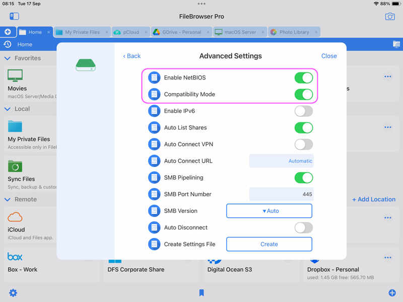 How to setup NAS drive connections