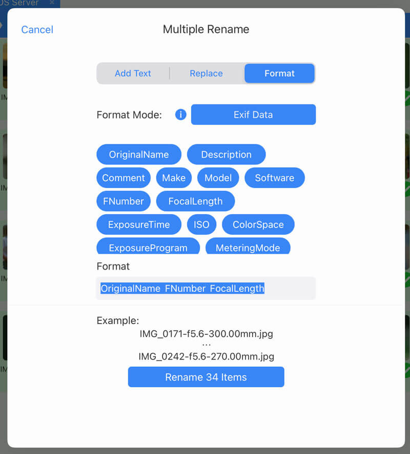 Use exif data to rename yoru photos in bulk