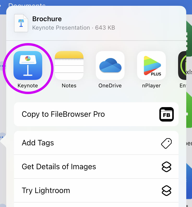 Pass documents to other apps for editing