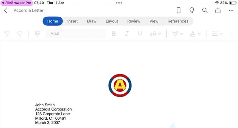 Your edited Word document is saved to its original location