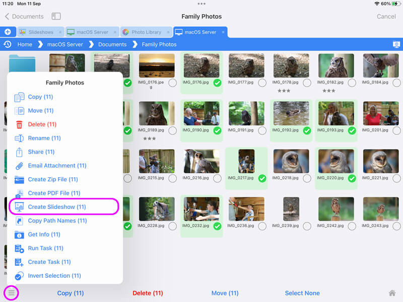 Easily create a slideshow