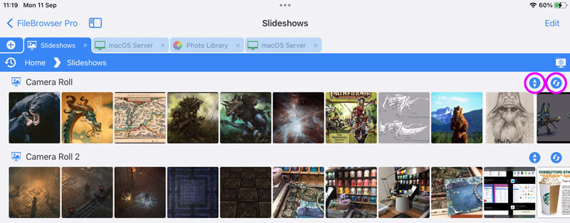 Manage your slideshows