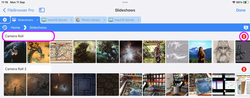 Delete your slideshows