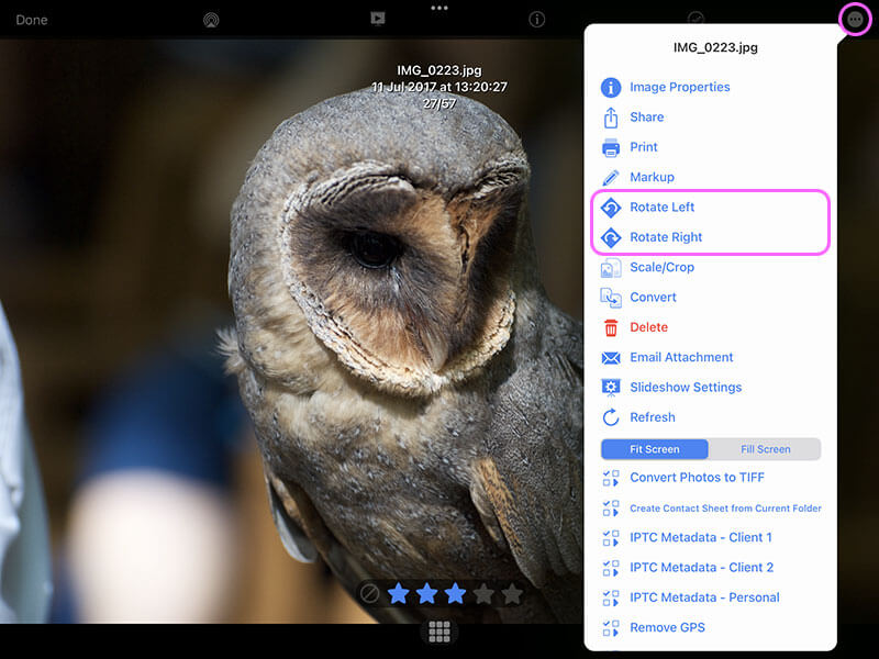 Rotate images using FileBrowser