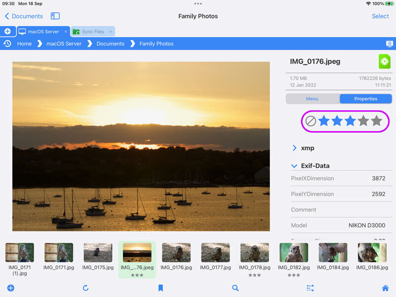 Easily rate or reject your photos using XMP