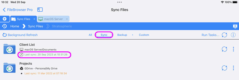 Sync files or folders to your iPad / iPhone