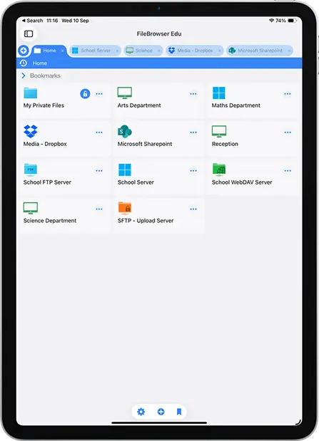 Configure file access on school ipads for younger children