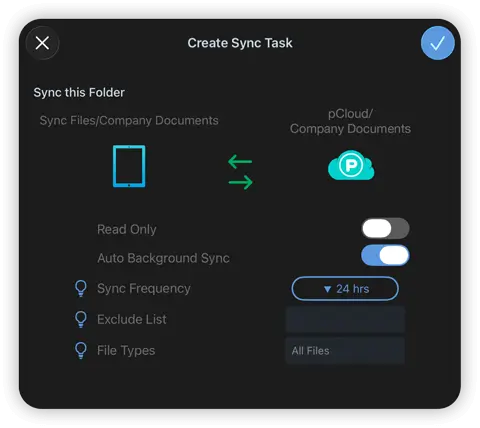 Easy sync app for iPad and iPhone