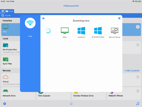 Scan your network from FileBrowser