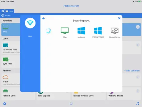 Using FileBrowser Professional Scan your Network
