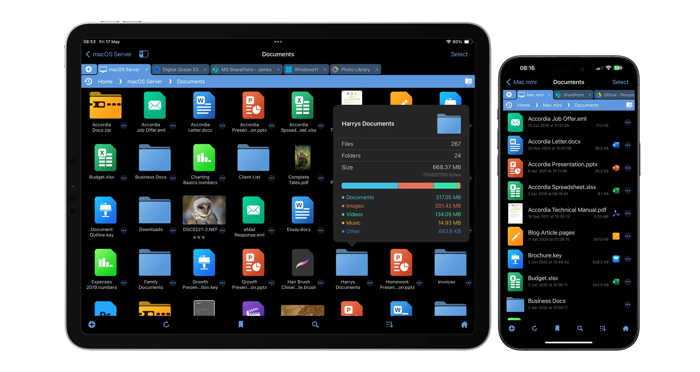 Professional file manager for your iPad or iPhone