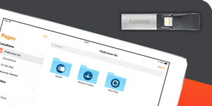 Edit Pages documents on a USB FLash Drive on your iPad.