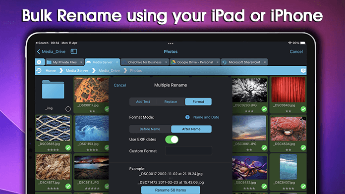 Bulk Rename Files Using your iPad or iPhone