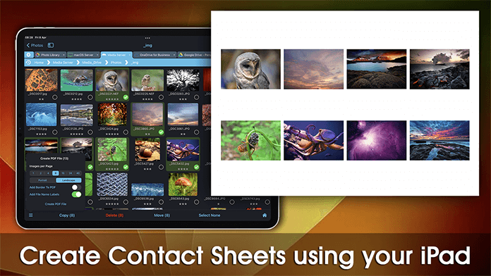 How to Create a Proof or Contact Sheet on your iPad